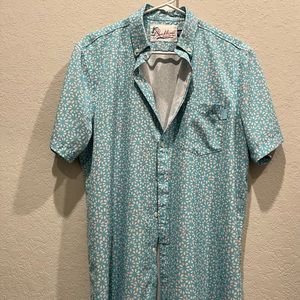 Chubbies Size Medium Button Front Short Sleeve Mens Polyester Spandex Summer